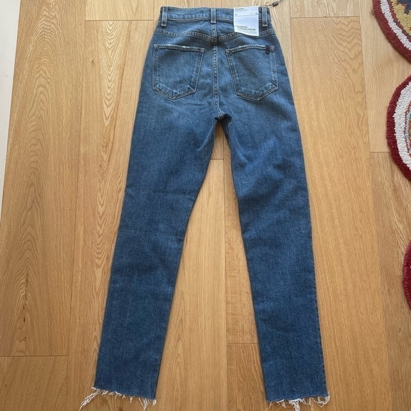 NWT  JOE'S JEANS The Raine Ripped High Waist Raw Hem Slim Straight- 24 - Picture 6 of 13